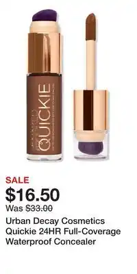Ulta Beauty Urban Decay Cosmetics Quickie 24HR Full-Coverage Waterproof Concealer offer