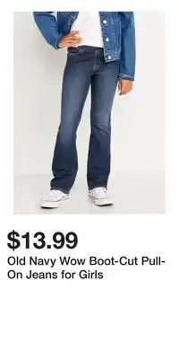 Old Navy Old Navy Wow Boot-Cut Pull-On Jeans for Girls offer