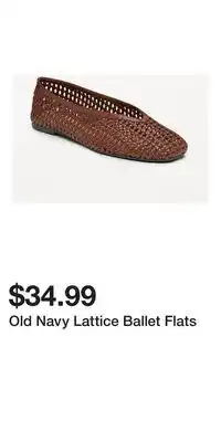 Old Navy Old Navy Lattice Ballet Flats offer