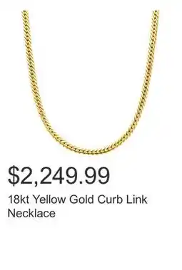 Costco 18kt Yellow Gold Curb Link Necklace offer