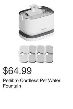 Costco Petlibro Cordless Pet Water Fountain offer