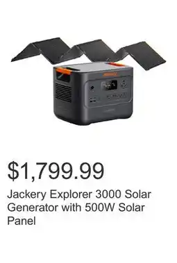Costco Jackery Explorer 3000 Solar Generator with 500W Solar Panel offer