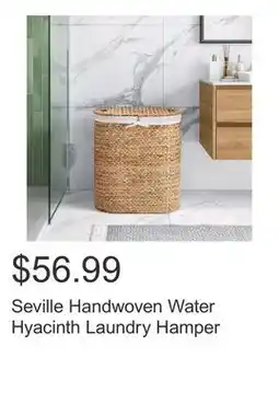 Costco Seville Handwoven Water Hyacinth Laundry Hamper offer