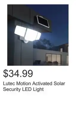 Costco Lutec Motion Activated Solar Security LED Light offer