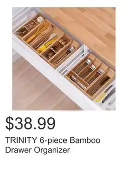 Costco TRINITY 6-piece Bamboo Drawer Organizer offer