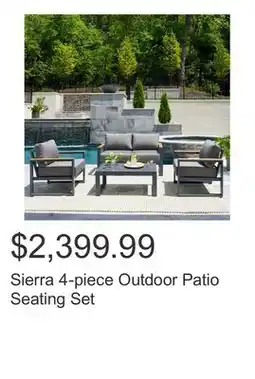 Costco Sierra 4-piece Outdoor Patio Seating Set offer