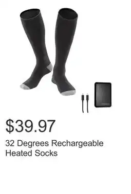Costco 32 Degrees Rechargeable Heated Socks offer