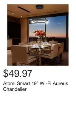 Costco Atomi Smart 19 Wi-Fi Aureus Chandelier offer