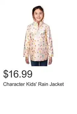 Costco Character Kids' Rain Jacket offer
