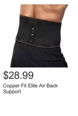 Costco Copper Fit Elite Air Back Support offer