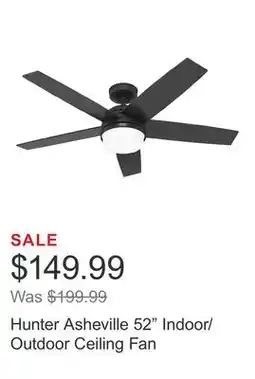 Costco Hunter Asheville 52 Indoor/Outdoor Ceiling Fan offer