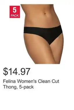 Costco Felina Women's Clean Cut Thong, 5-pack offer