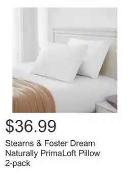 Costco Stearns & Foster Dream Naturally PrimaLoft Pillow 2-pack offer