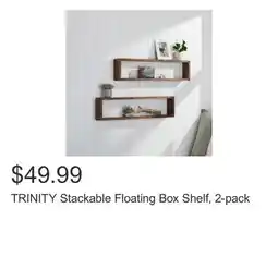 Costco TRINITY Stackable Floating Box Shelf, 2-pack offer