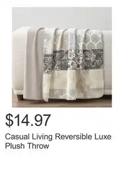 Costco Casual Living Reversible Luxe Plush Throw offer