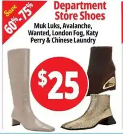 Ocean State Job Lot Muk Luks, Avalanche, Wanted, London Fog, Katy Perry & Chinese Laundry offer