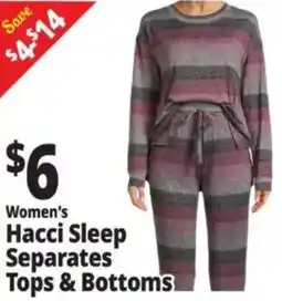 Ocean State Job Lot Women's Hacci Sleep Separates Tops & Bottoms offer