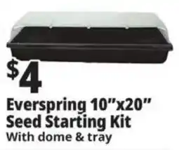 Ocean State Job Lot Everspring 10"x20" Seed Starting Kit With dome & tray offer