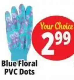 Ocean State Job Lot Blue Floral PVC Dots offer