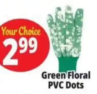 Ocean State Job Lot Green Floral PVC Dots offer