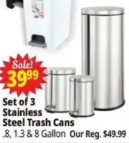Ocean State Job Lot Stainless Steel Trash Cans offer
