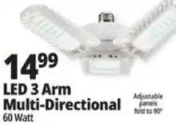 Ocean State Job Lot LED 3 Arm Adjustable Multi-Directional offer