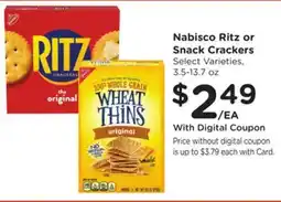 Ralphs Nabisco Ritz or Snack Crackers offer