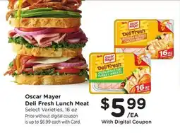 Ralphs Oscar Mayer Deli Fresh Lunch Meat offer