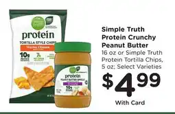 Ralphs Simple Truth Protein Crunchy Peanut Butter offer