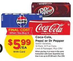 Ralphs Coca-Cola, Pepsi or Dr Pepper offer