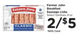 Ralphs Farmer John Breakfast Sausage Links offer