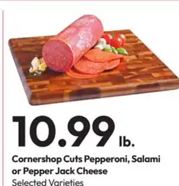 Stater Bros Cornershop Cuts Pepperoni, Salami or Pepper Jack Cheese offer