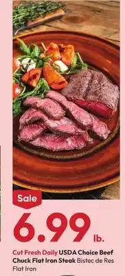 Stater Bros USDA Choice Beef Chuck Flat Iron Steak offer