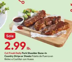 Stater Bros Pork Shoulder Bone-In Country Strips or Steaks offer