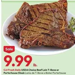 Stater Bros USDA Choice Beef Loin T-Bone or Porterhouse Steak offer