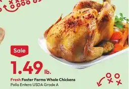 Stater Bros Fresh Foster Farms Whole Chickens offer
