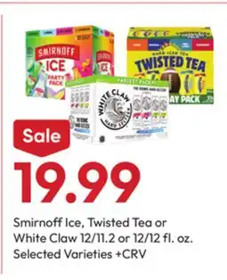 Stater Bros Smirnoff Ice, Twisted Tea or White Claw offer