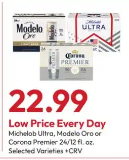 Stater Bros Michelob Ultra, Modelo Oro or Corona Premier offer