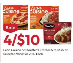 Stater Bros Lean Cuisine or Stouffer's Entrées offer