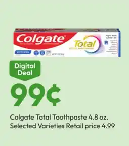 Stater Bros Colgate Total Toothpaste offer