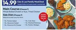 Stater Bros Cleo & Leo Family Meal Deal Family Dinner offer