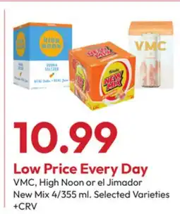 Stater Bros VMC, High Noon or el Jimador New Mix offer