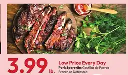 Stater Bros Pork Spareribs offer