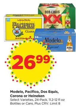 Food 4 Less Modelo, Pacifico, Dos Equis, Corona or Heineken offer