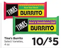 Food 4 Less Tina's Burrito offer