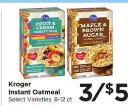 Food 4 Less Kroger Instant Oatmeal offer