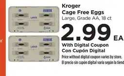 Food 4 Less Kroger Cage Free Eggs offer