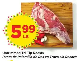 Food 4 Less Untrimmed Tri-Tip Roasts offer