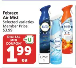 Pavilions Febreze Air Mist offer