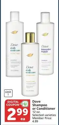 Pavilions Dove Shampoo or Conditioner offer